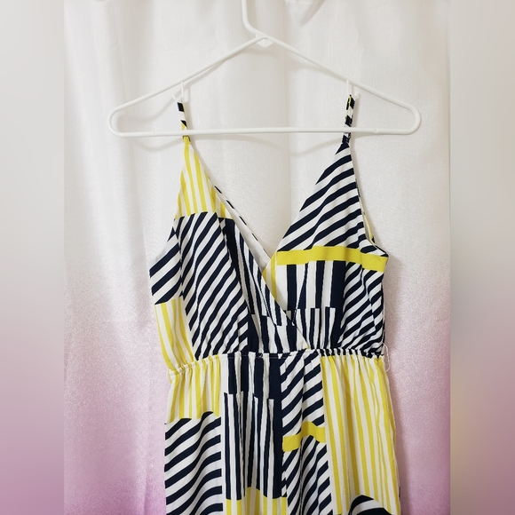 Forever 21 Lightweight Jumpsuit Blue and Yellow Size S - Picture 4 of 5
